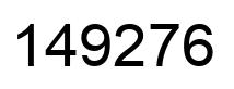 Número 149276 imagen negro