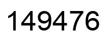 Number 149476 black image