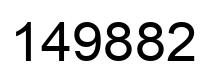 Number 149882 black image