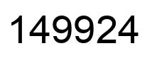 Número 149924 imagen negro