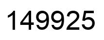 Número 149925 imagen negro