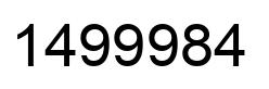 Number 1499984 black image