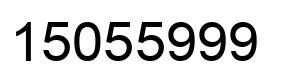 Número 15055999 imagen negro