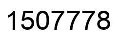 Number 1507778 black image
