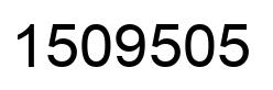 Number 1509505 black image