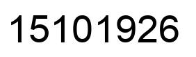 Número 15101926 imagen negro