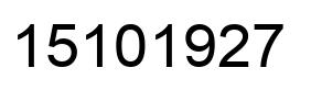 Número 15101927 imagen negro