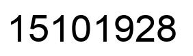 Número 15101928 imagen negro