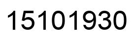 Número 15101930 imagen negro