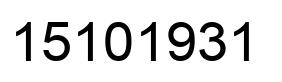 Número 15101931 imagen negro
