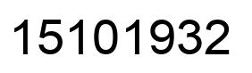 Número 15101932 imagen negro