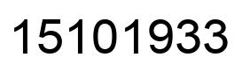 Número 15101933 imagen negro