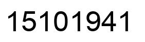Number 15101941 black image