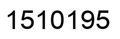 Number 1510195 black image