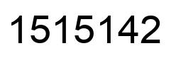 Number 1515142 black image