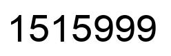 Number 1515999 black image