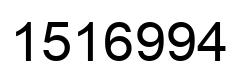 Number 1516994 black image