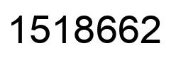 Number 1518662 black image