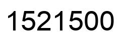 Number 1521500 black image