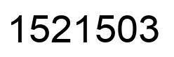Number 1521503 black image