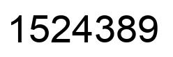 Number 1524389 black image