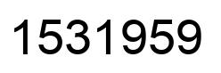 Number 1531959 black image