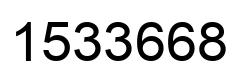 Number 1533668 black image
