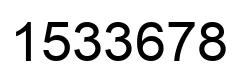 Number 1533678 black image