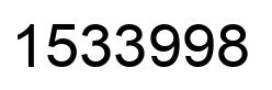 Number 1533998 black image