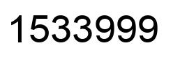 Number 1533999 black image