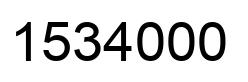 Number 1534000 black image