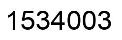 Número 1534003 imagen negro