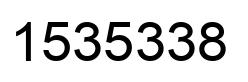 Number 1535338 black image