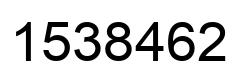 Number 1538462 black image
