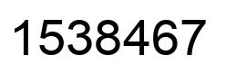 Número 1538467 imagen negro