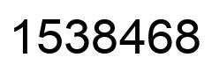 Número 1538468 imagen negro