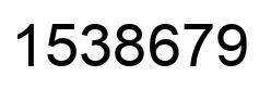 Number 1538679 black image