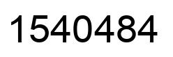 Number 1540484 black image