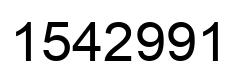 Number 1542991 black image