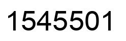Number 1545501 black image