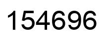 Number 154696 black image