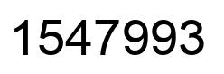 Number 1547993 black image