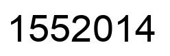 Number 1552014 black image
