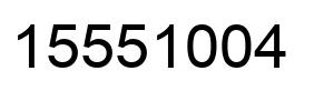 Número 15551004 imagen negro