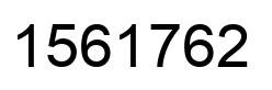 Number 1561762 black image
