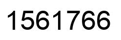 Number 1561766 black image
