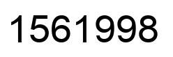Number 1561998 black image