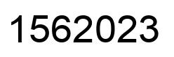 Number 1562023 black image