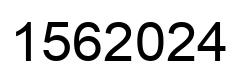 Number 1562024 black image
