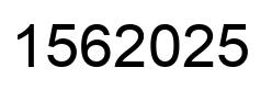 Number 1562025 black image